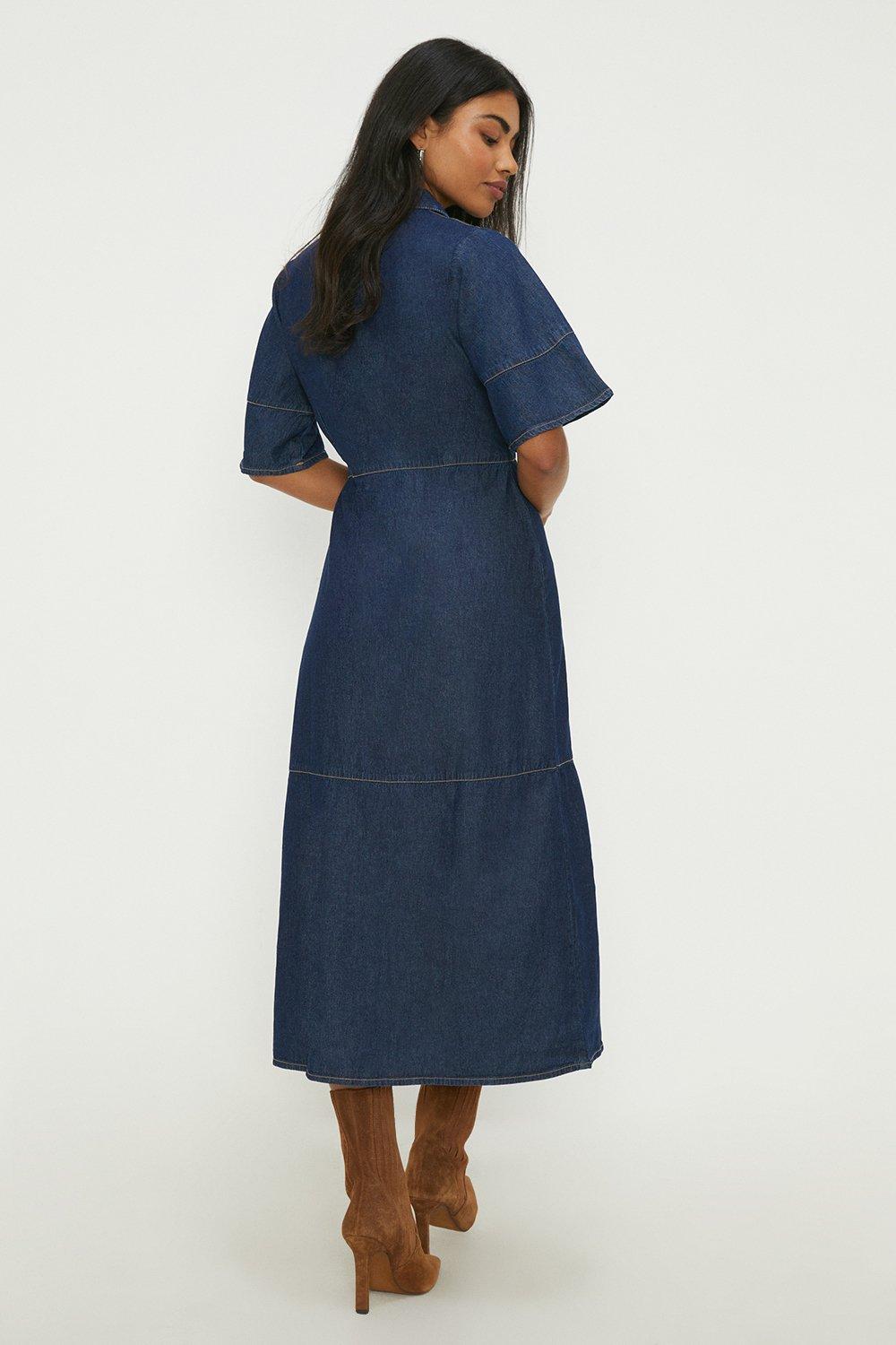 Dorothy perkins indigo store denim shirt dress